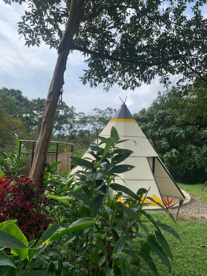 ホテル Bosque De Aventura & Glamping Refugio Del Bosque ラ・メサ エクステリア 写真