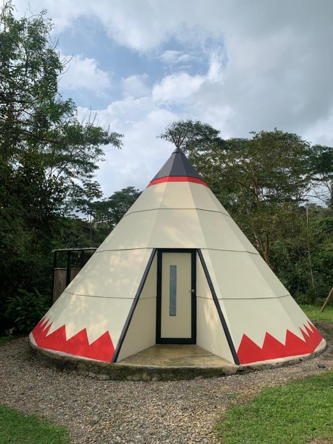 ホテル Bosque De Aventura & Glamping Refugio Del Bosque ラ・メサ エクステリア 写真